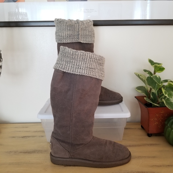 Coach Georgia Signature embossed suede boots